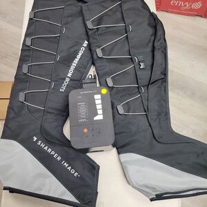 Sharper Image Black and Gray Compression Boots